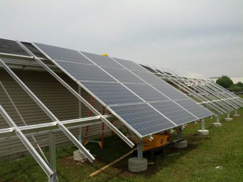 BRC Ground Mounted Solar Panels installation view