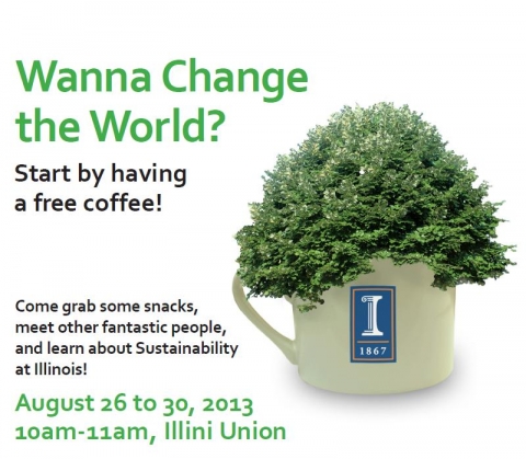 Learn about Sustainability and get free coffee flyer