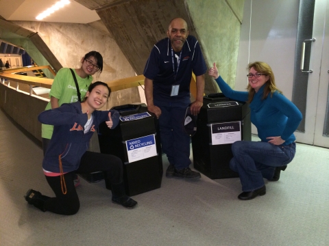 Picture of volunteers at the Zero Waste Gameday Challenge