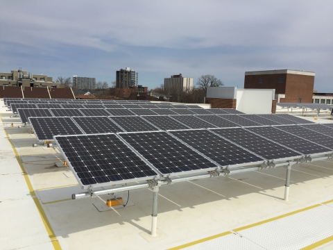 Solar rooftop array on the Wassaja Hall