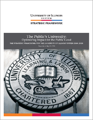 cover page of framework with image of university seal