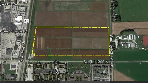 Aerial view of the revised site for Solar Farm 2.0