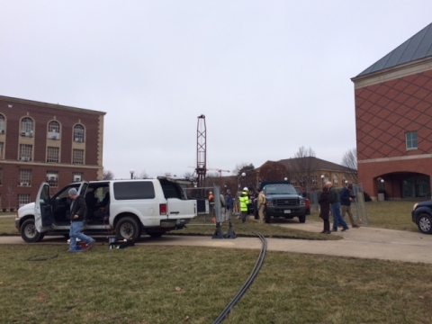 Geothermal Monitoring Well site at the Bardeen Quad