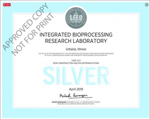 LEED Silver certificate for IBRL